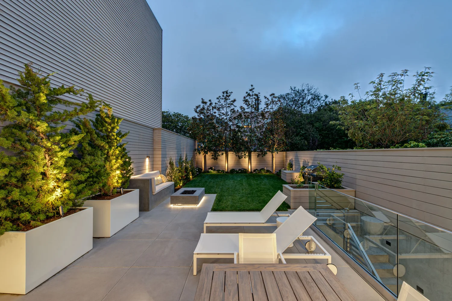 A beautifully maintained outdoor living space at a Hughes residence